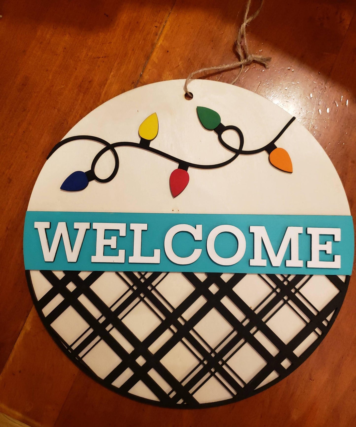 Christmas Welcome Sign Christmas Door Hanger All Wood Christmas Porch Decor Winter Welcome Sign Holiday Door Hanger Layered Wood Door Hanger