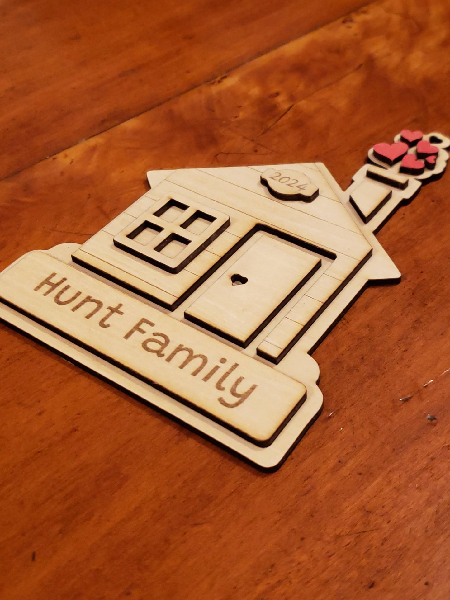 Personalized Home Ornament New Family Ornament Custom New Home Ornament Personalized All Wood Christmas Ornament Personalized Gift Giving