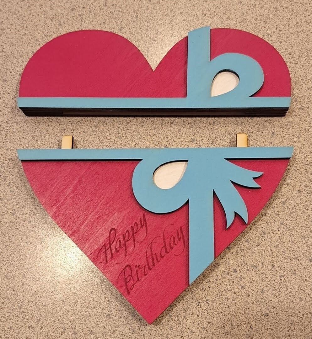 Personalized Gift Card Holder Valentines Mothers Day Birthday Thank You Wooden Gift Card Holder Engraved Card Holder Rustic Gift Card Holder