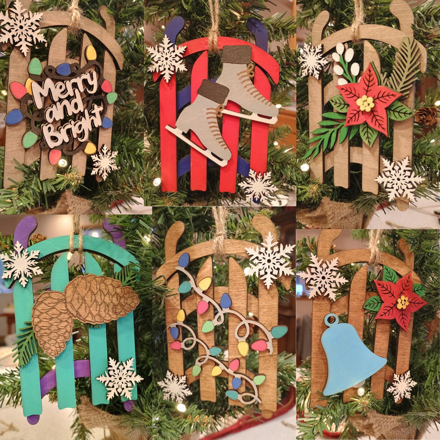 Merry Christmas Ornament Round Wooden Christmas Ornament Minimalist Ornament Rustic Christmas Ornament