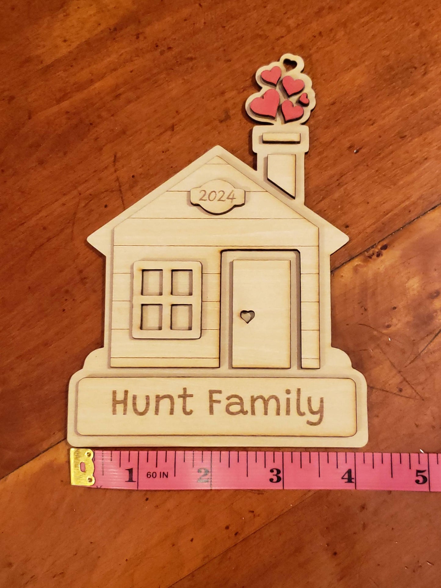 Personalized Home Ornament New Family Ornament Custom New Home Ornament Personalized All Wood Christmas Ornament Personalized Gift Giving