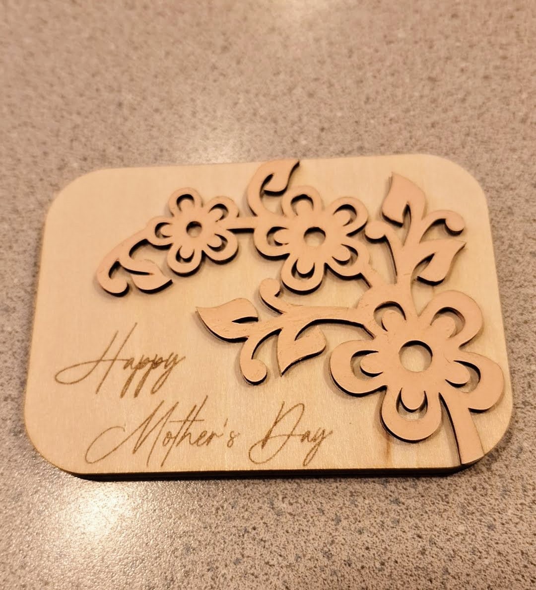 Personalized Mother's Day Gift Card Holder Birthday wooden gift card holder Thank you Gift Rustic gift card holder