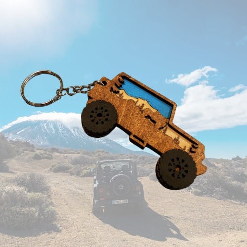Offroad Keychain, Jeep Keychain, SUV Keychain, Off-Road Vehicle Keychain, Off Road Enthusiast Gift, Outdoor Enthusiast Gift, Jeep Lover